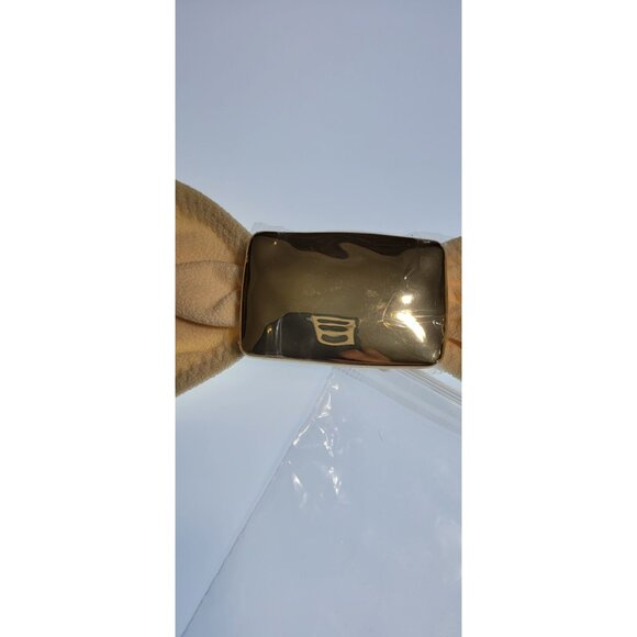 SAME LOS ANGELES BIKINY WOMENS TOP HAMMER BANDEU LARGE SMALL BEIGE FAUX SUEDE - Picture 3 of 6